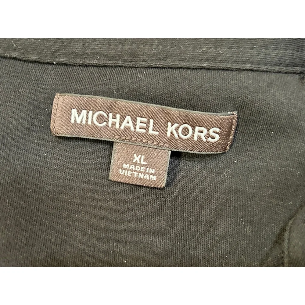 Men's Michael Kors Black & White Polo Shirt XL - Picture 6 of 7